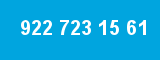 922 723 15 61 922 723 15 61